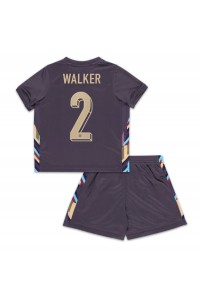 Engeland Kyle Walker #2 Babytruitje Uit tenue Kind EK 2024 Korte Mouw (+ Korte broeken)